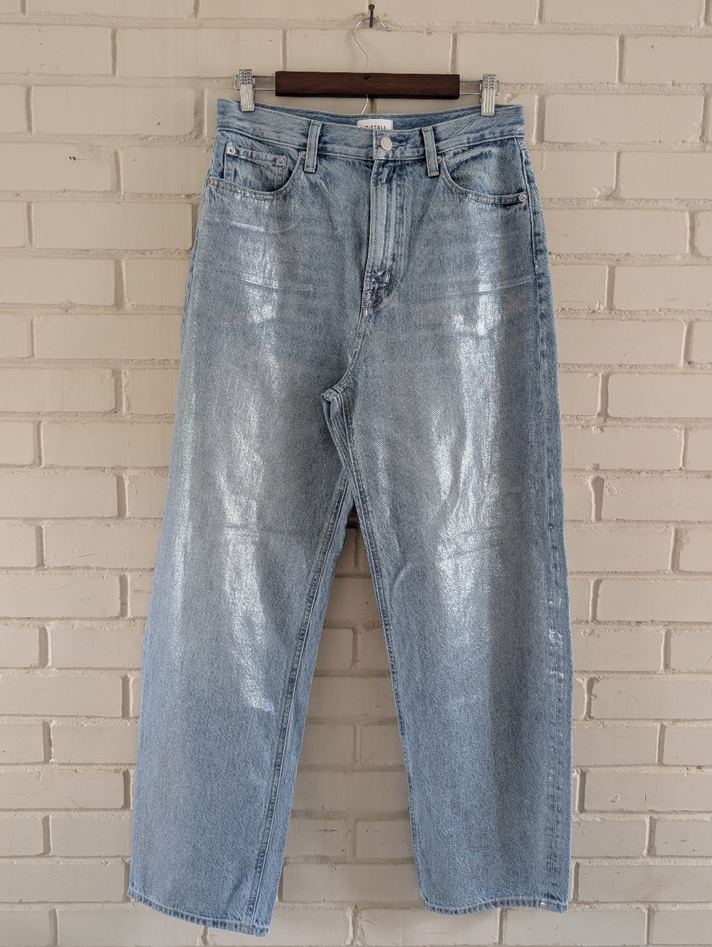 Pistola 29 Wes Sparkle Barrel Jeans High Rise 100% Cotton Spellbound - Picture 2 of 10